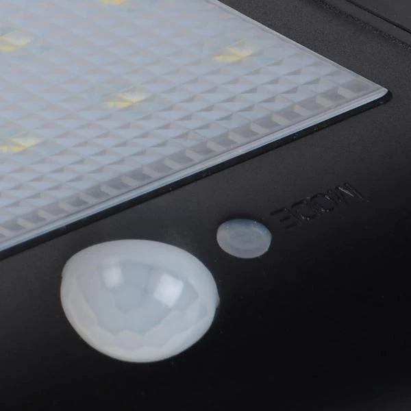 Lucide BASIC - Wandleuchte - Sonnenenergie - LED - 1x3W 2700K - IP44 - Bewegung und Tag/Nacht-Sensor - Schwarz - detail 2